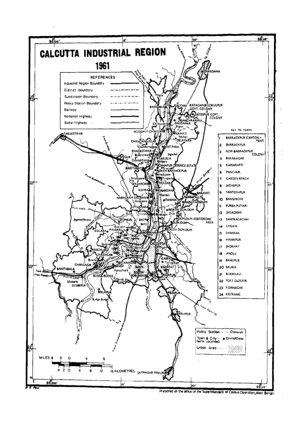 Tables on the Calcutta Industrial Region, Part X-A, Vol-XVI, West Bengal & Sikkim