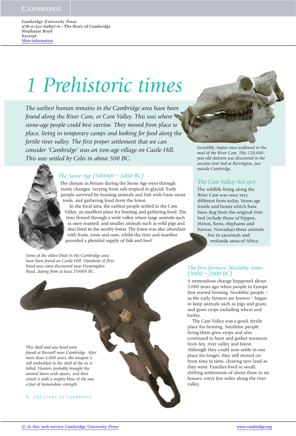 1 Prehistoric Times