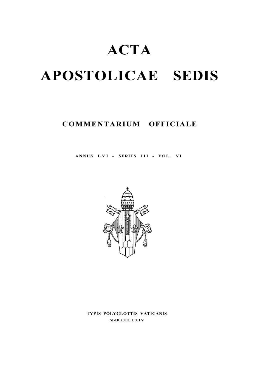 Acta Apostolicae Sedis