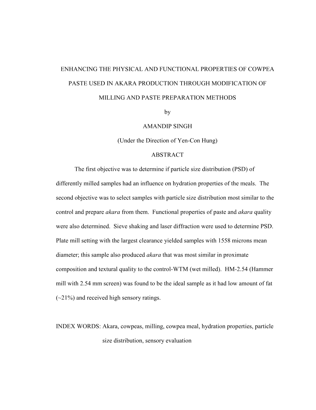 Enhancing the Physical and Functional Properties of Cowpea Paste Used in Akara Production Through Modification of Milling and Paste Preparation Methods