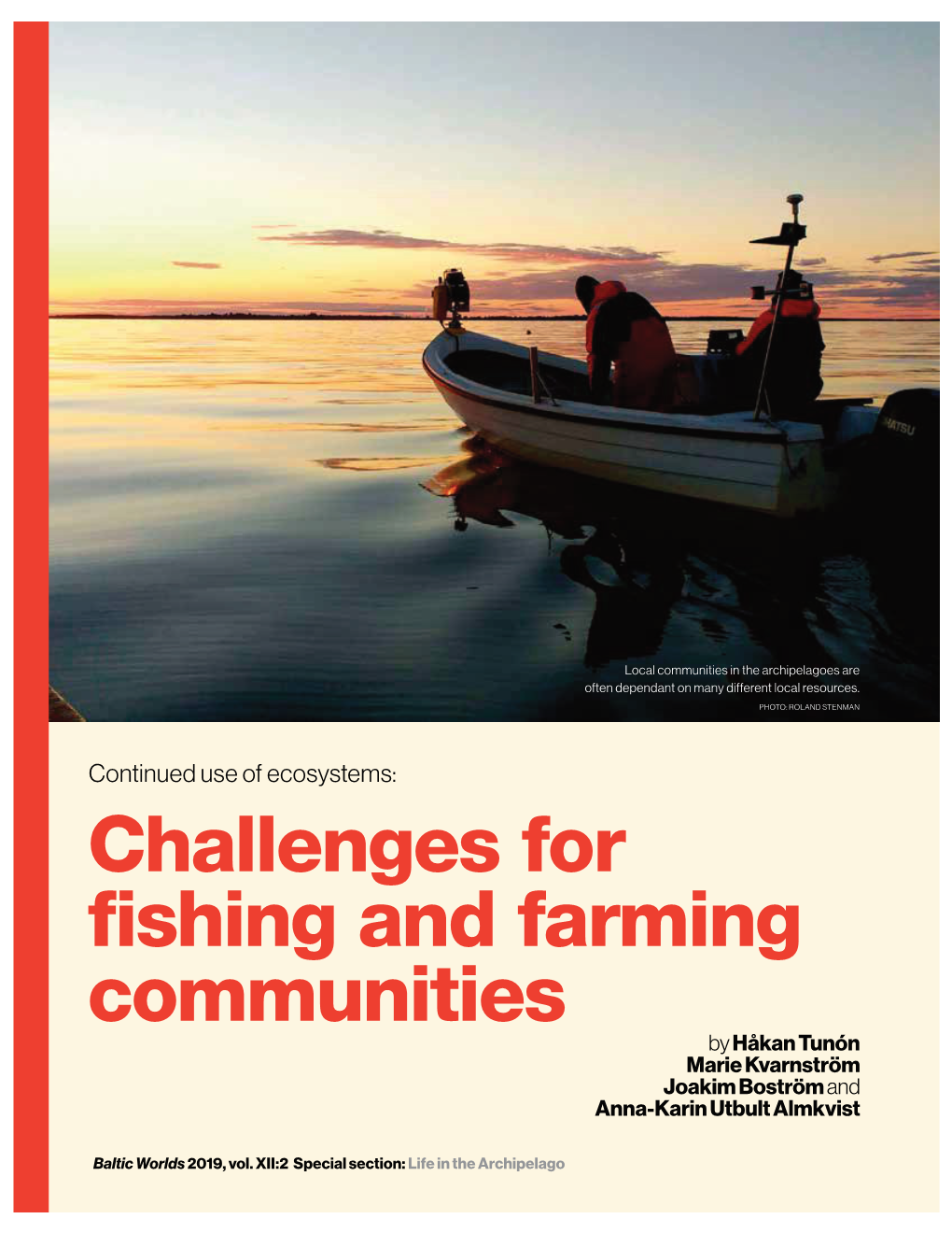 Challenges for Fishing and Farming Communities