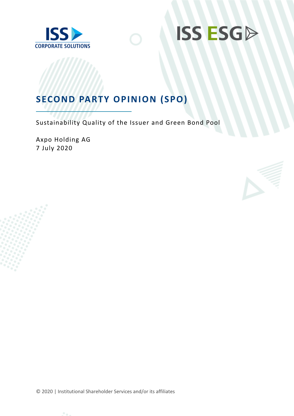 Second Party Opinion (Spo)