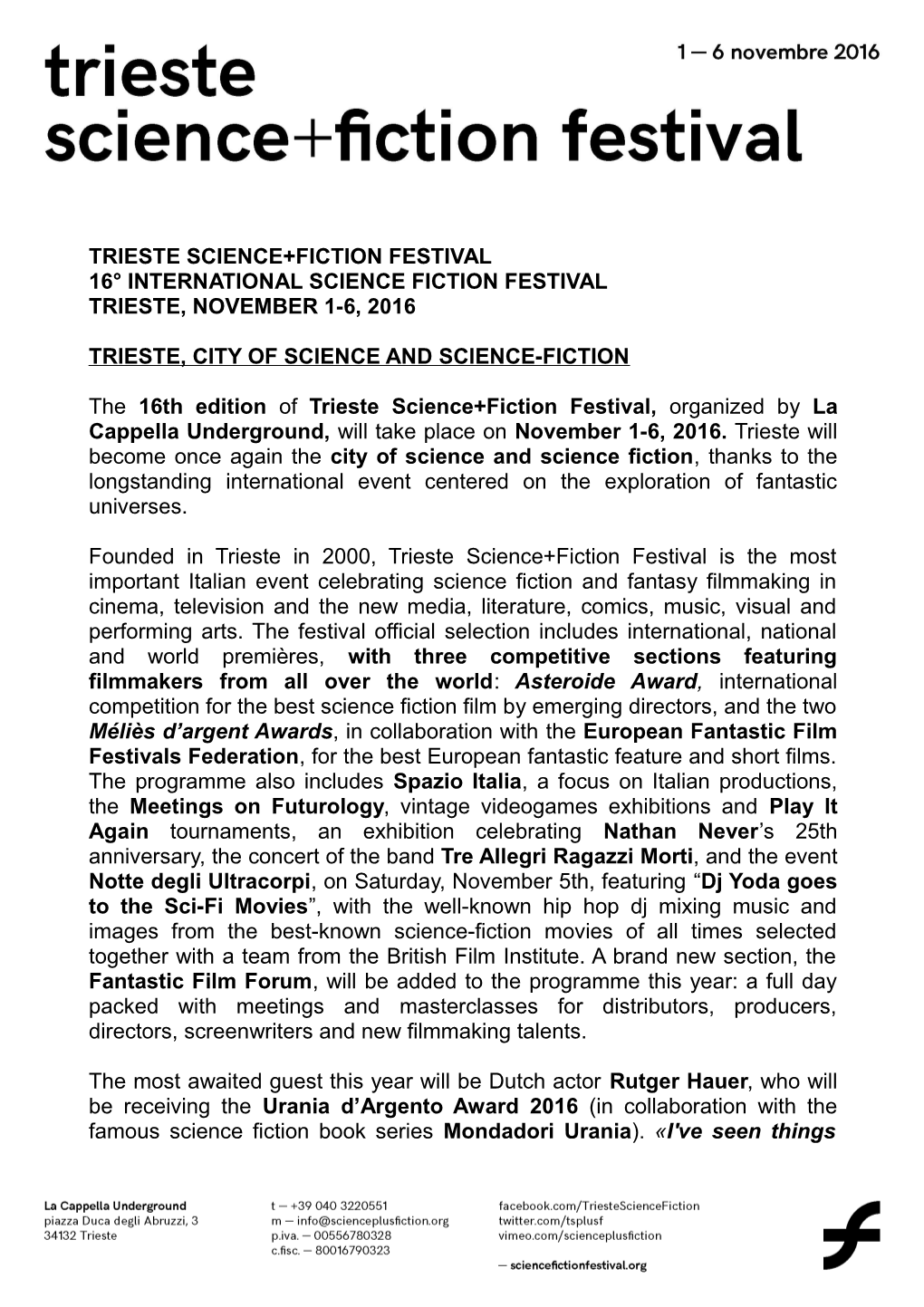 Trieste Science+Fiction Festival