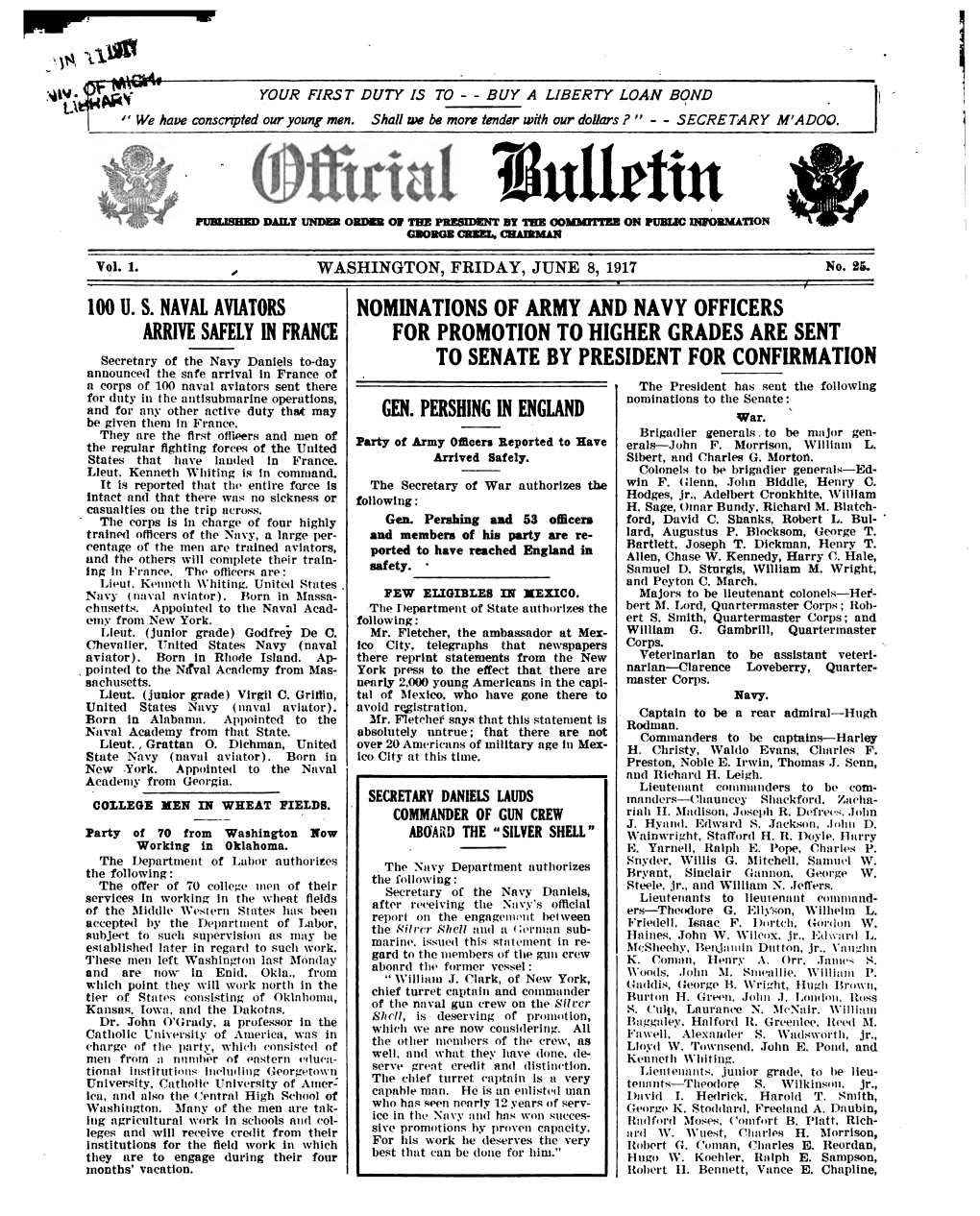 Official U. S. Bulletin