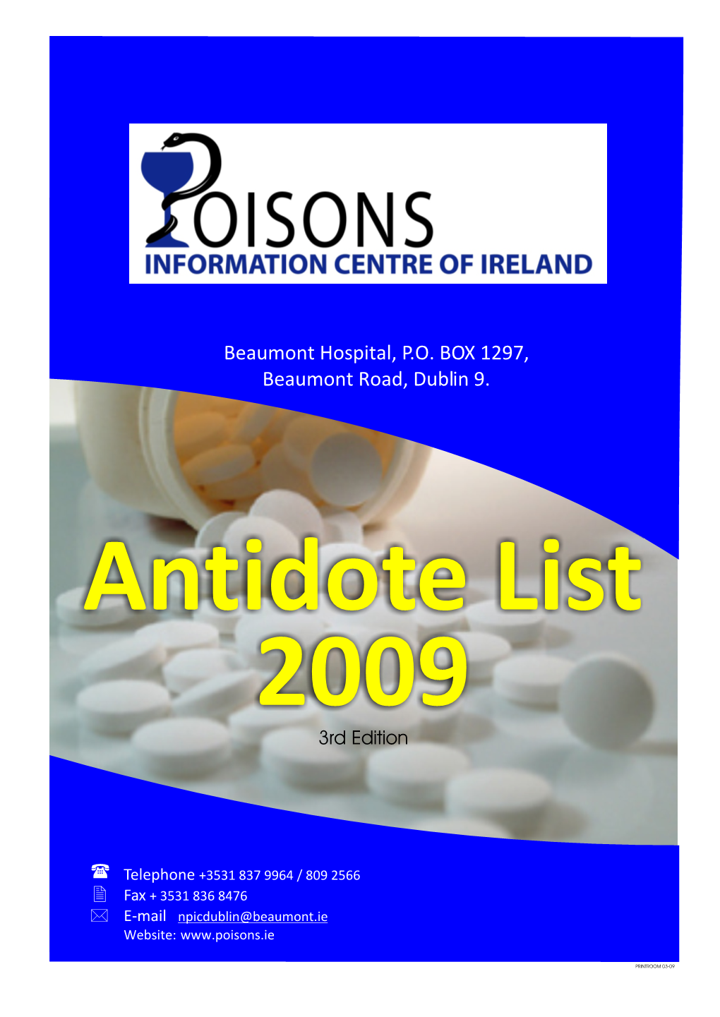 Antidote List 2009 3Rd Edition