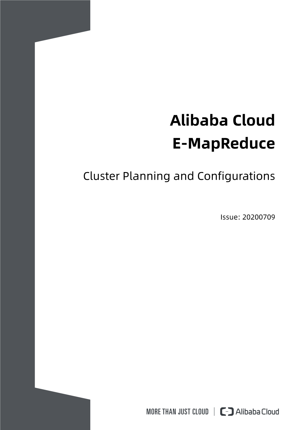 Alibaba Cloud E-Mapreduce