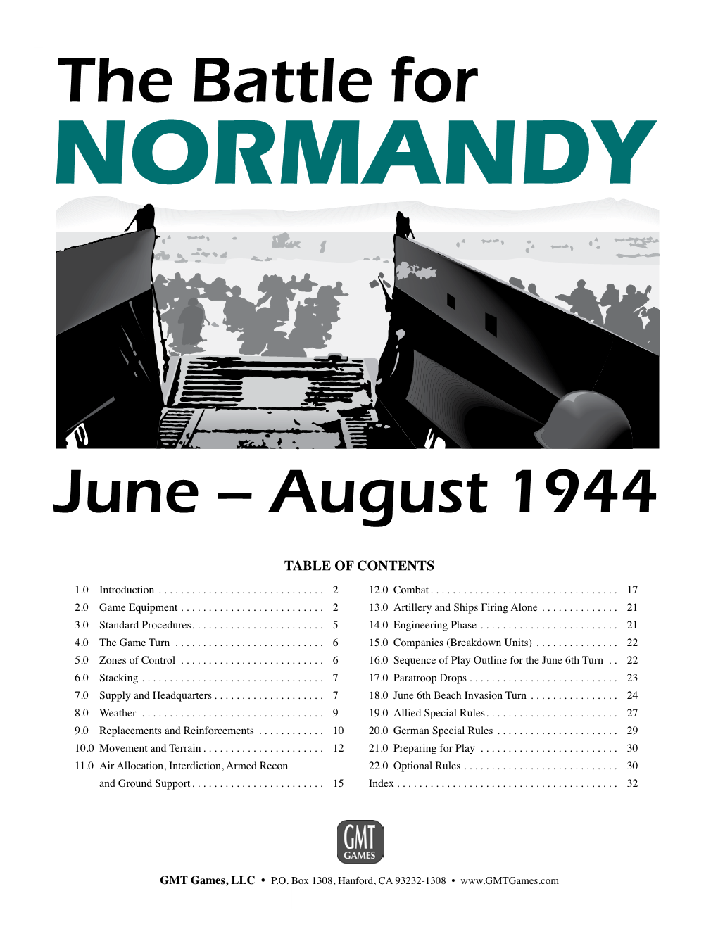 The Battle for Normandy TABLE of CONTENTS