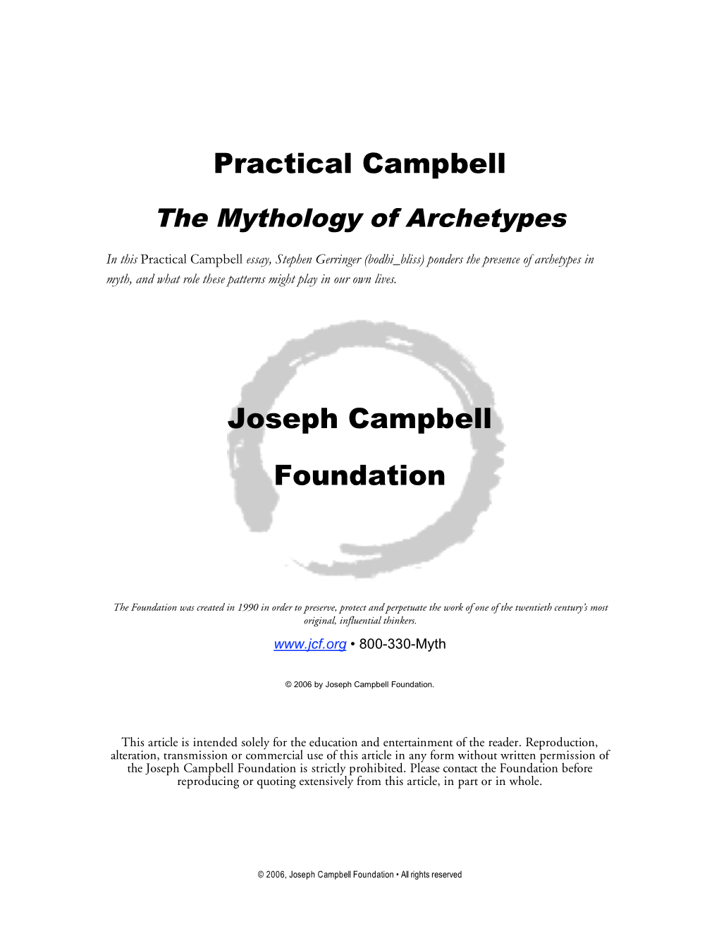 The Mythology of Archetypes