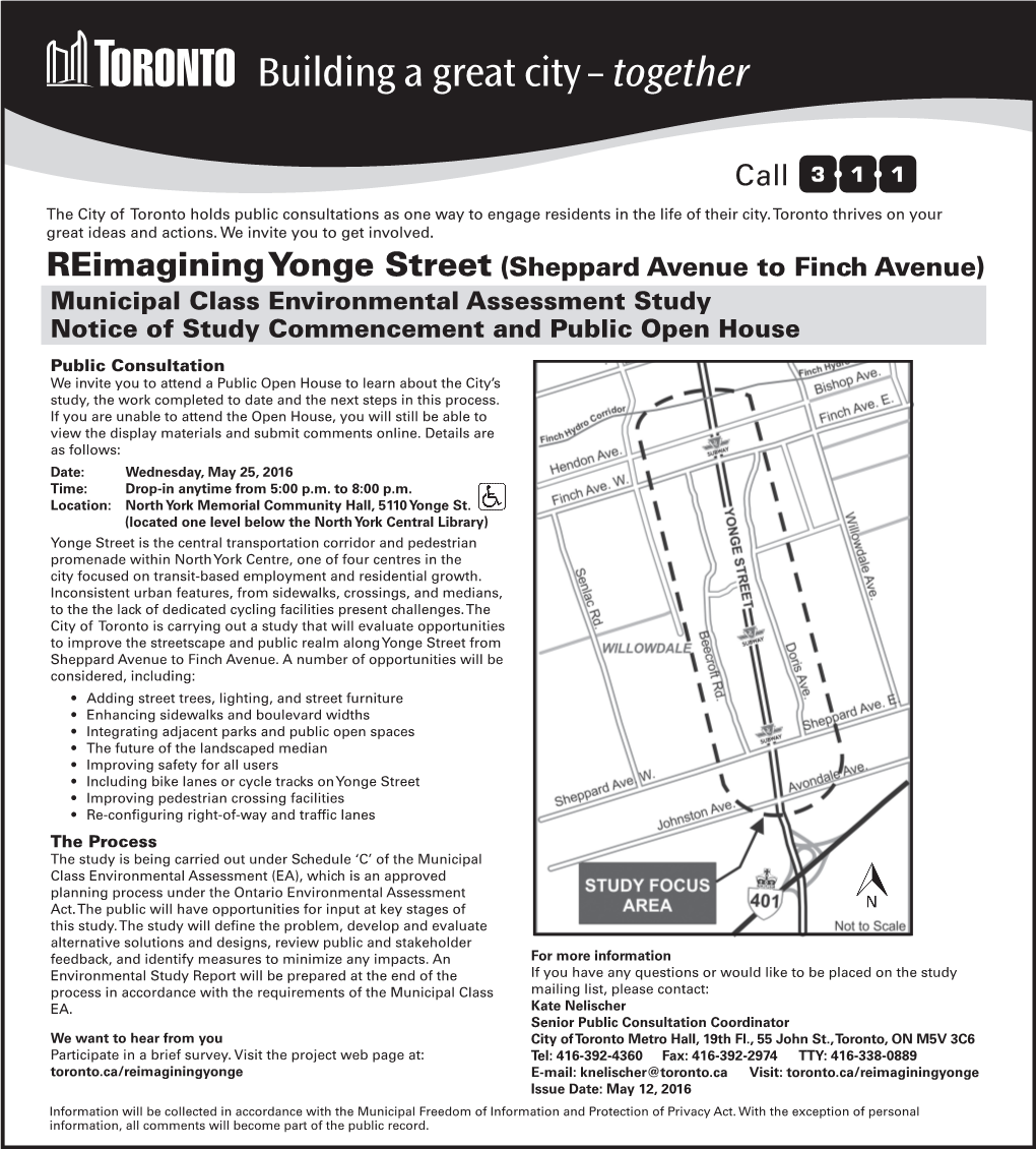 Reimagining Yonge Street (Sheppard Avenue to Finch