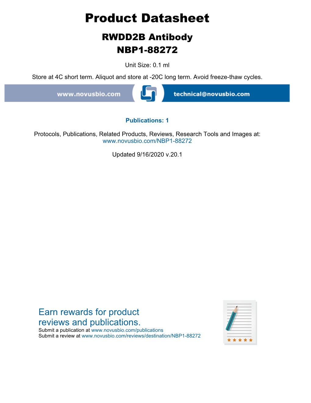 Product Datasheet RWDD2B Antibody NBP1