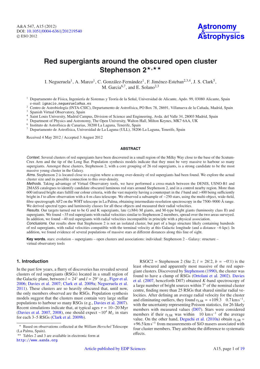 Red Supergiants Around the Obscured Open Cluster Stephenson 2⋆⋆⋆