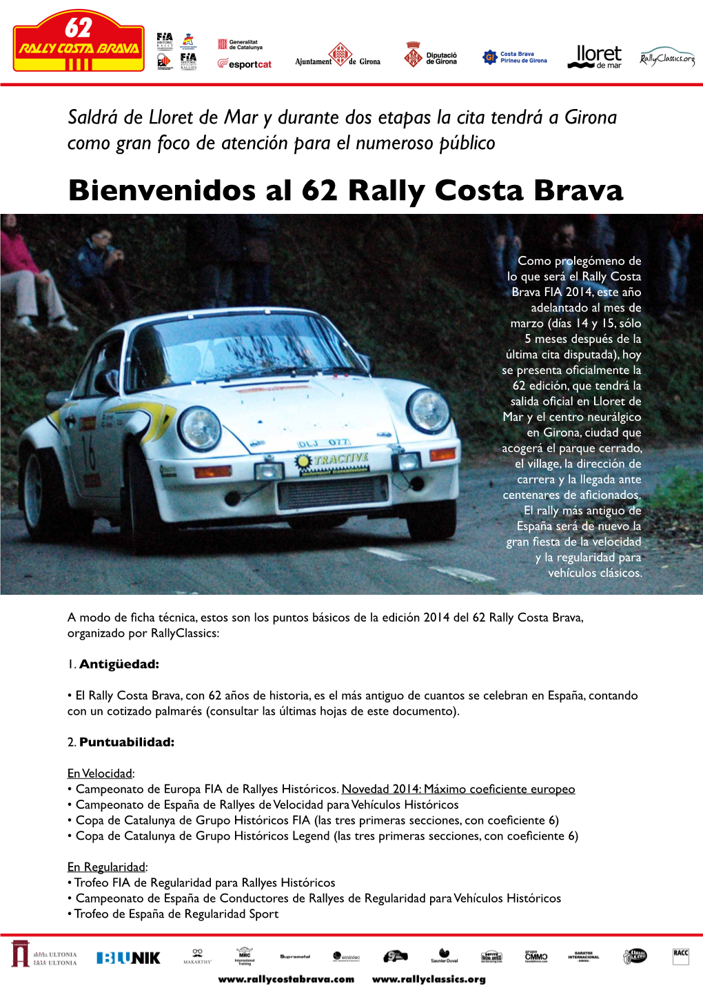 Bienvenidos Al 62 Rally Costa Brava