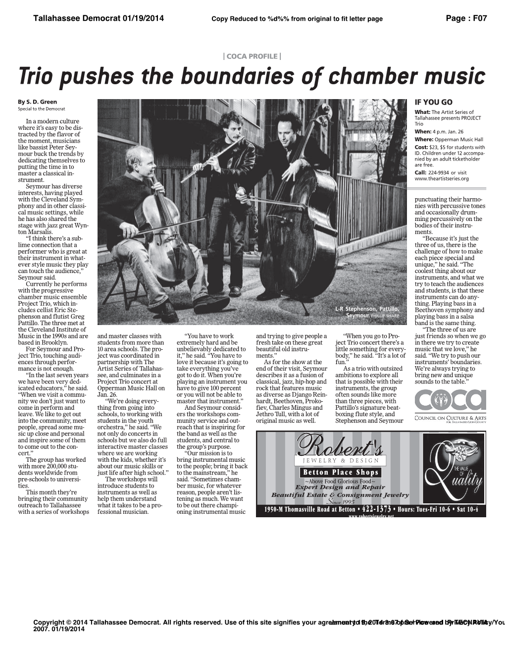Trio Pushes the Boundaries of Chamber Music