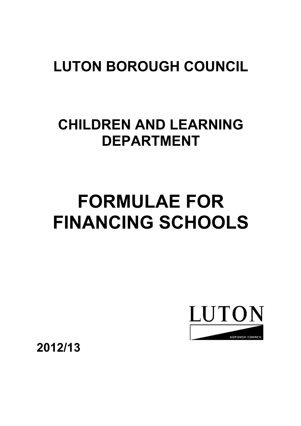 Formula for Schools