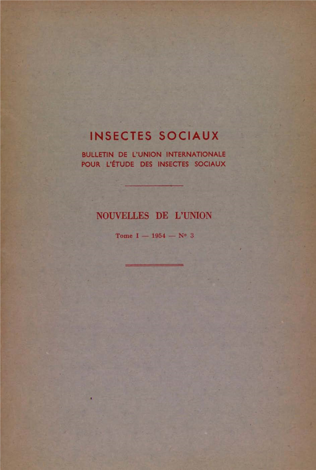 Insectes Sociaux