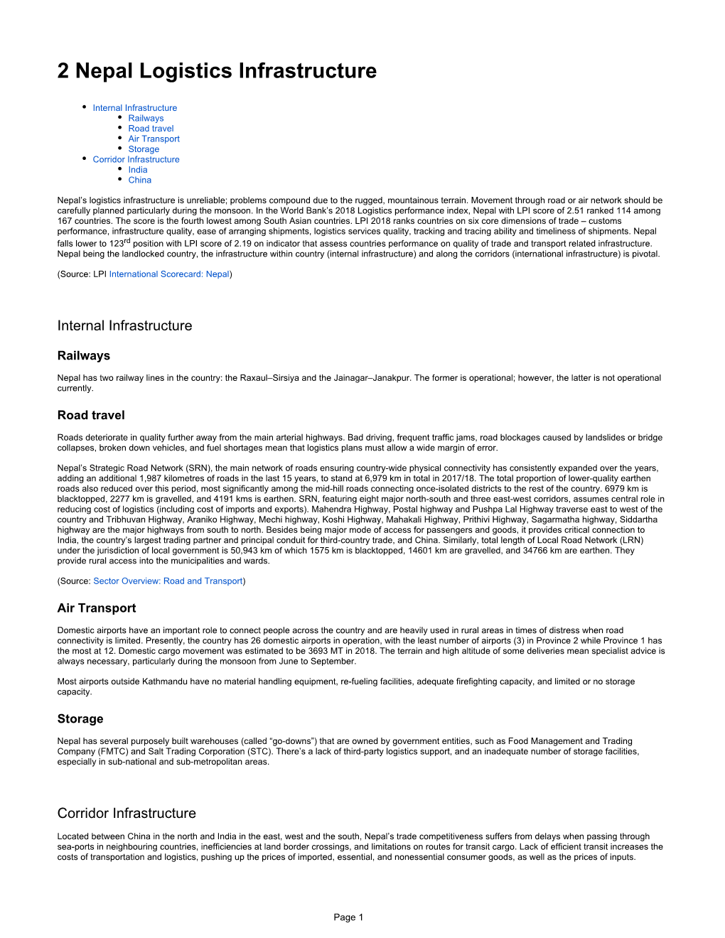2 Nepal Logistics Infrastructure