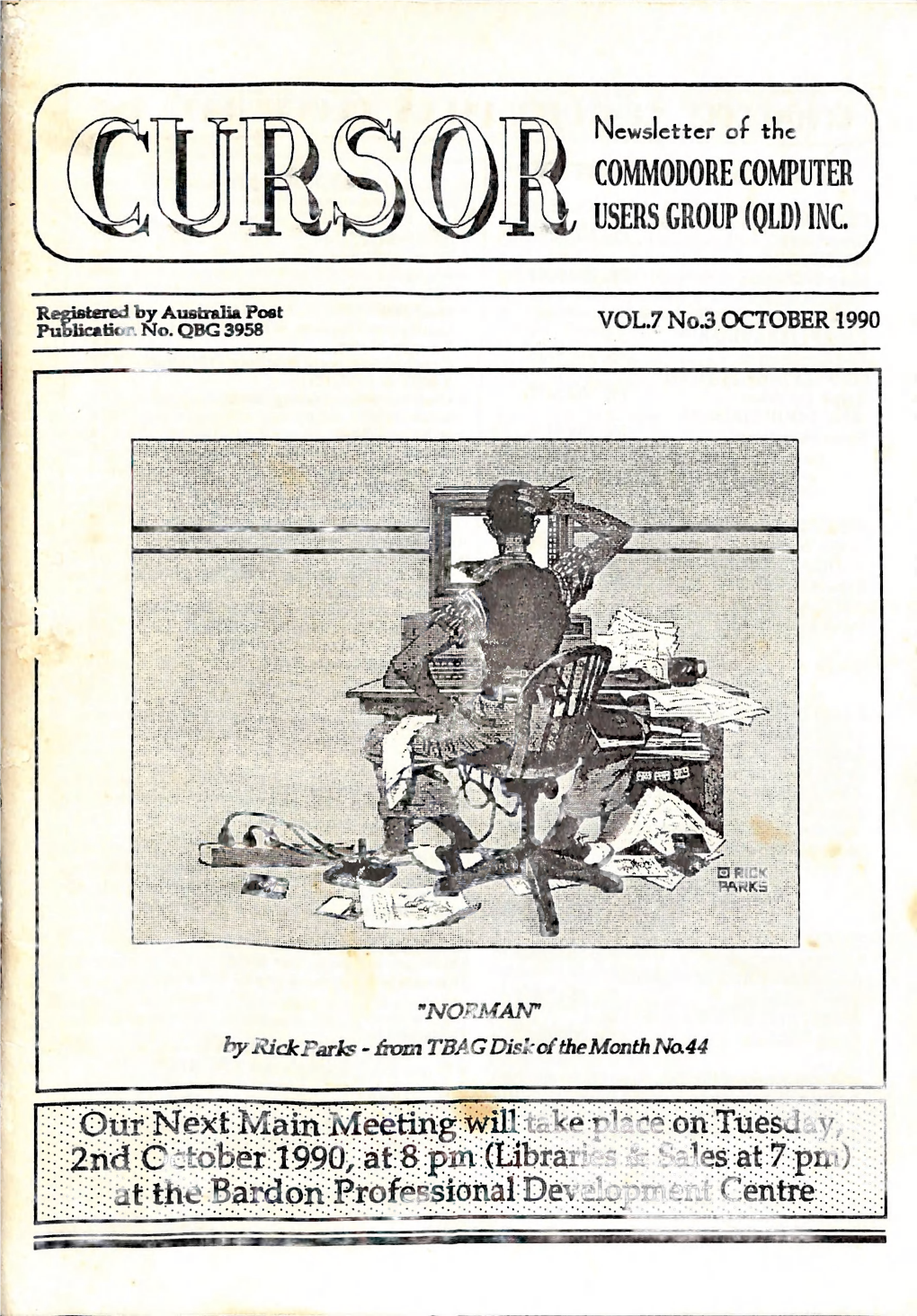 Cursor Commodore Computer Users Group QLD Vol 7 No 3 Oct 1990