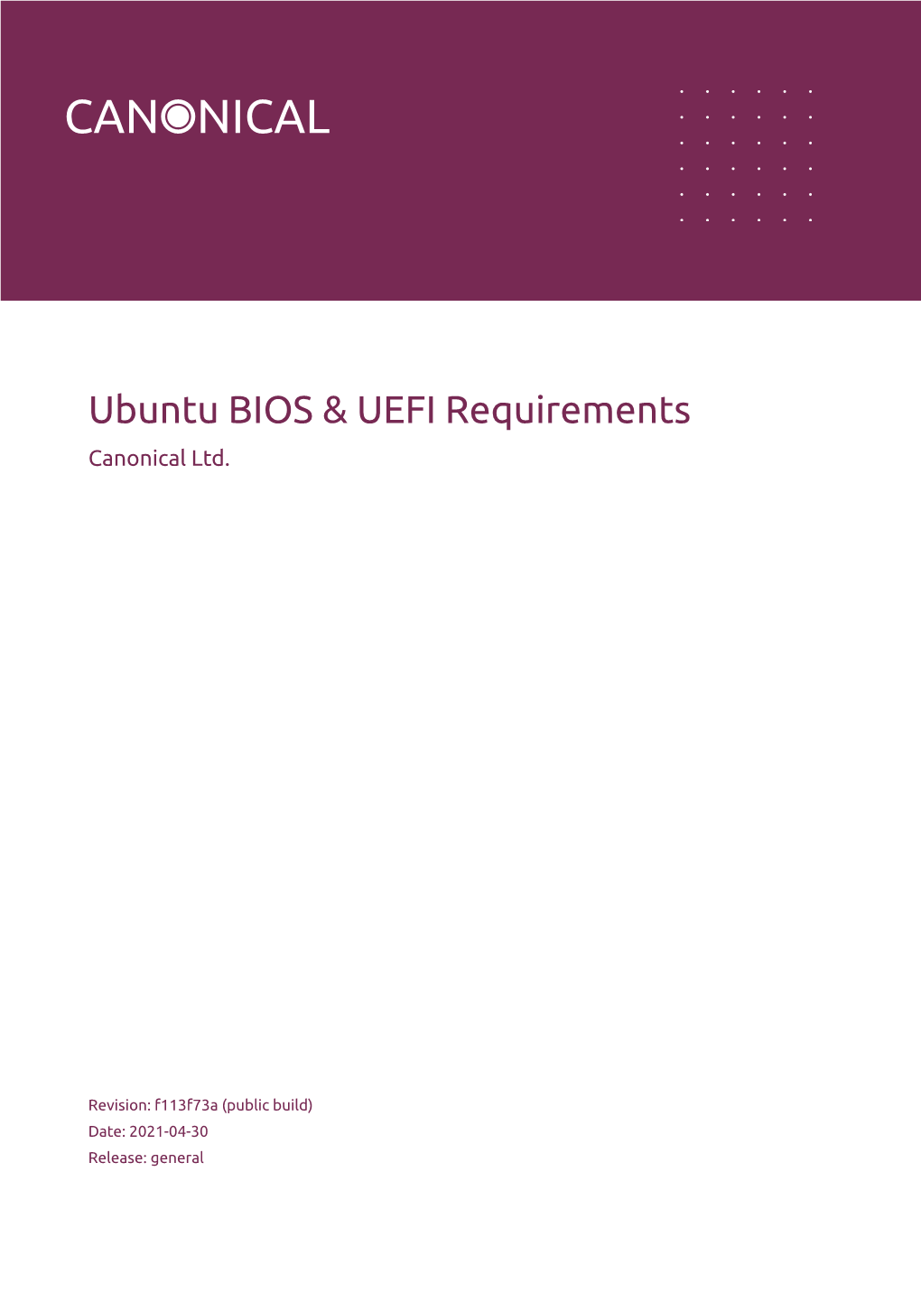 Ubuntu BIOS & UEFI Requirements