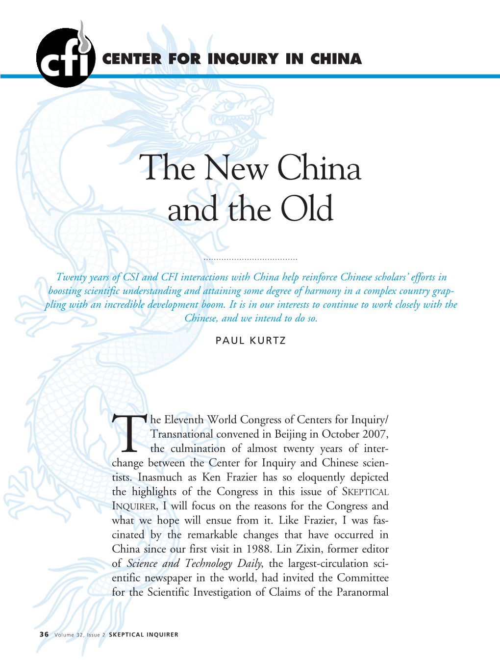 The New China and the Old