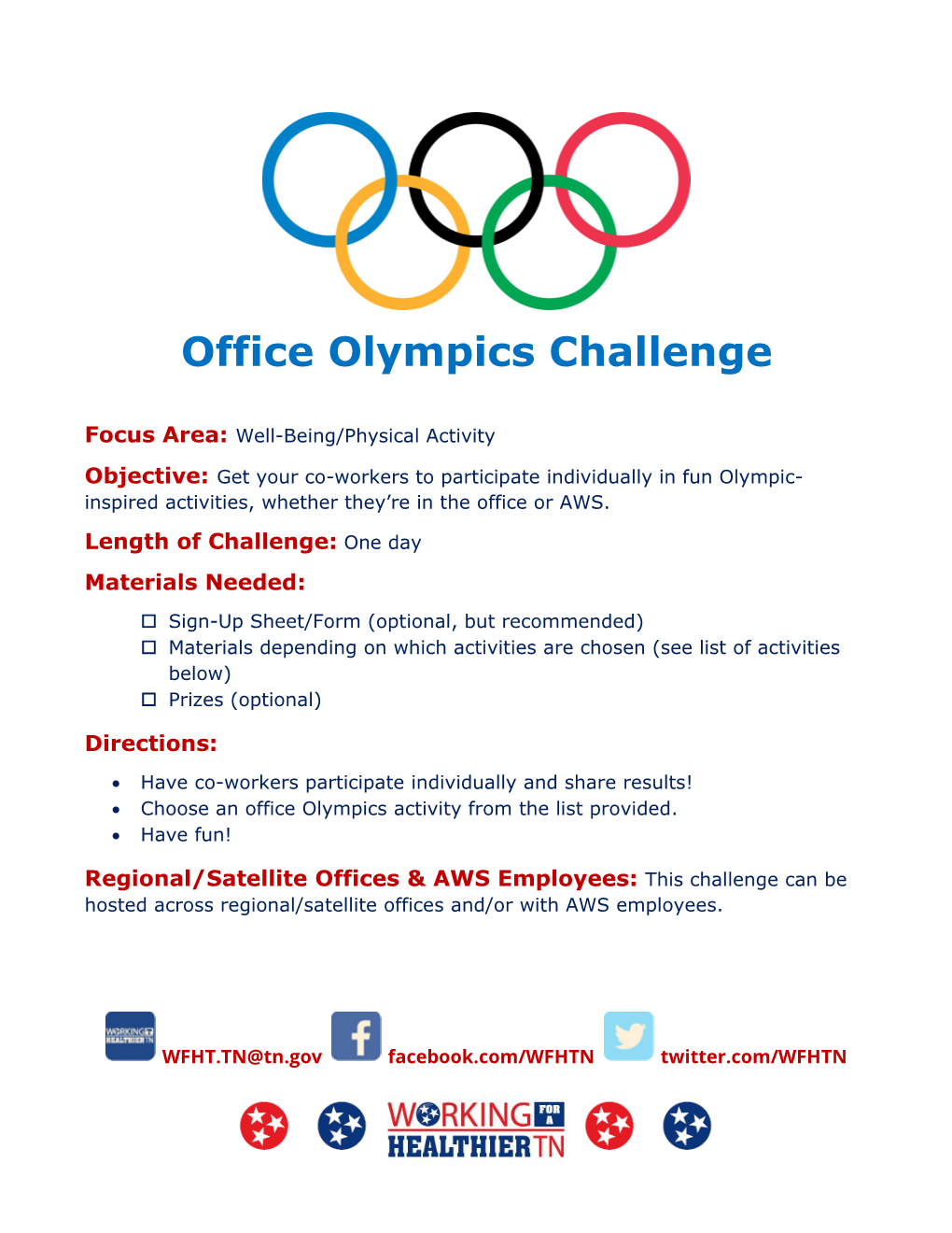 Office Olympics Challenge