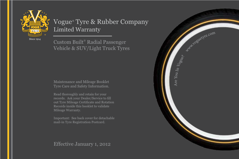 Vogue® Tyre & Rubber Company