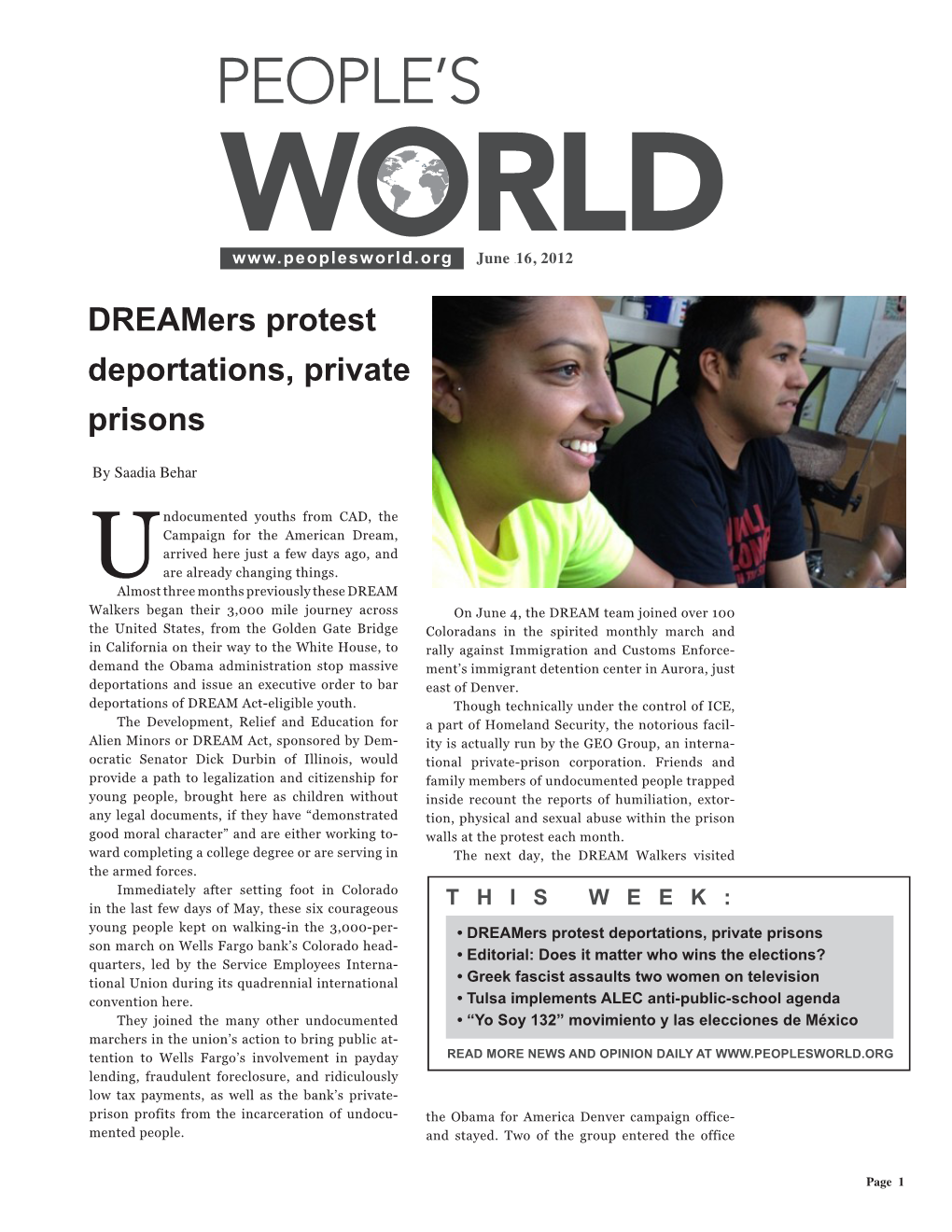Dreamers Protest Deportations, Private Prisons