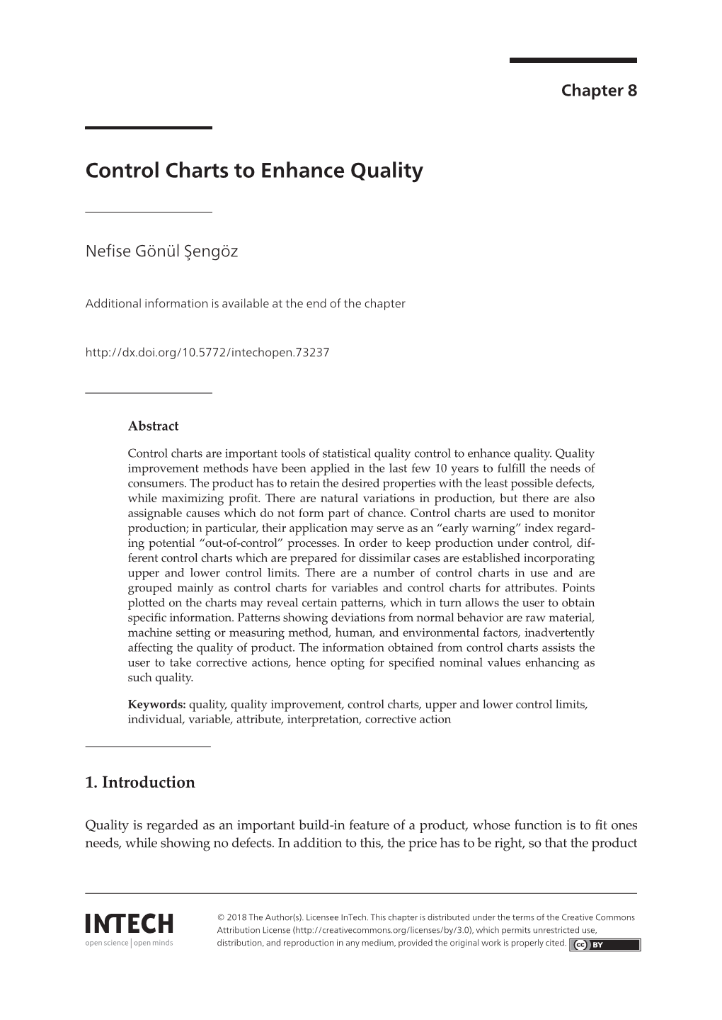 Control Charts to Enhance Quality Control Charts to Enhance Quality