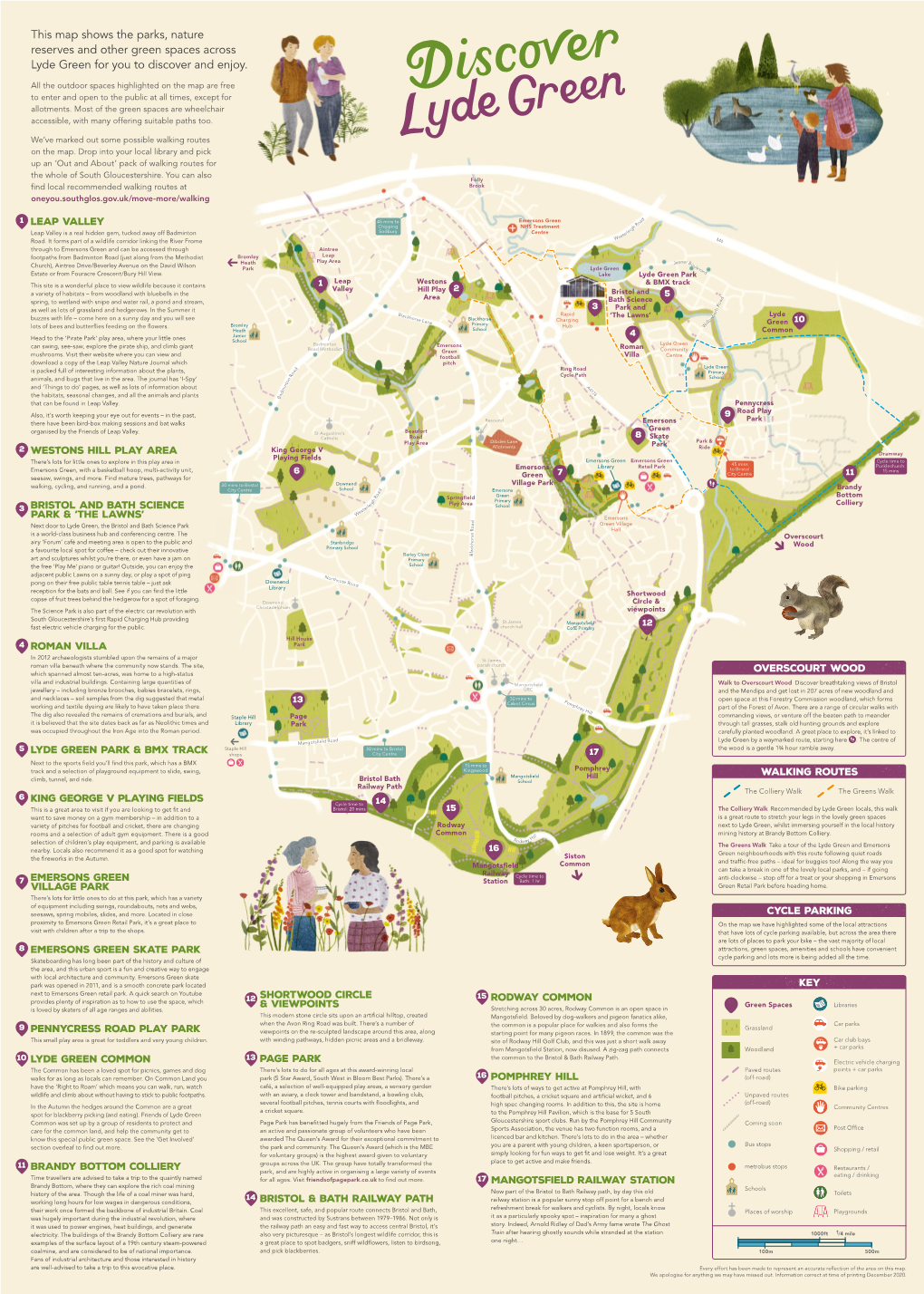 This Map Shows the Parks, Nature Reserves and Other Green Spaces Across Lyde Green for You to Discover and Enjoy