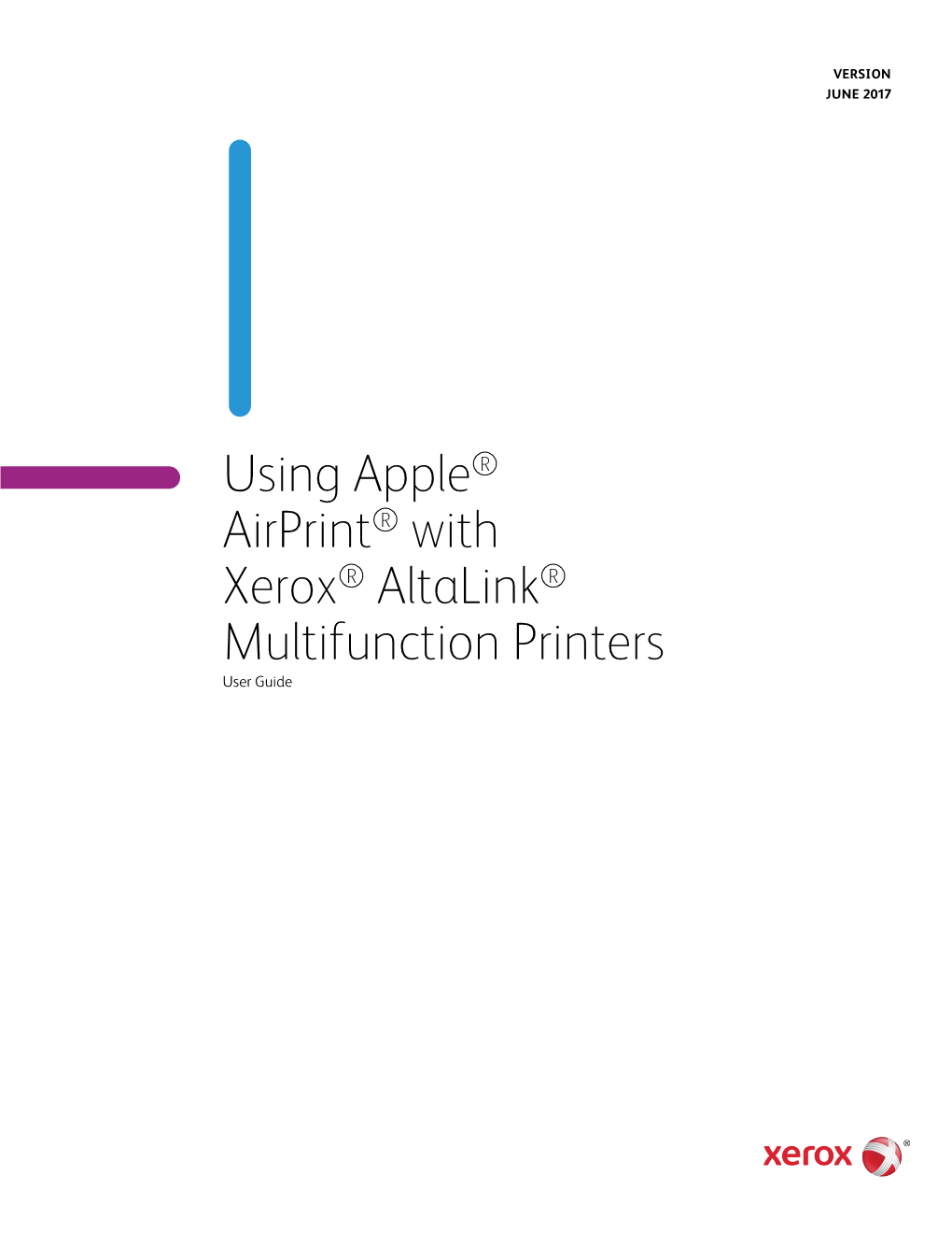 Apple® Airprint® with Xerox® Altalink® Multifunction Printers I Enhanced Security