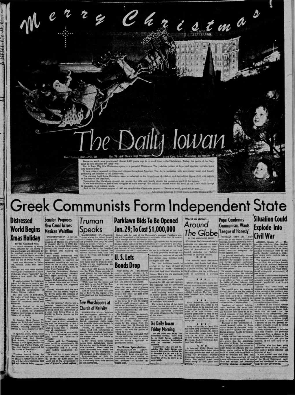 Daily Iowan (Iowa City, Iowa), 1947-12-25