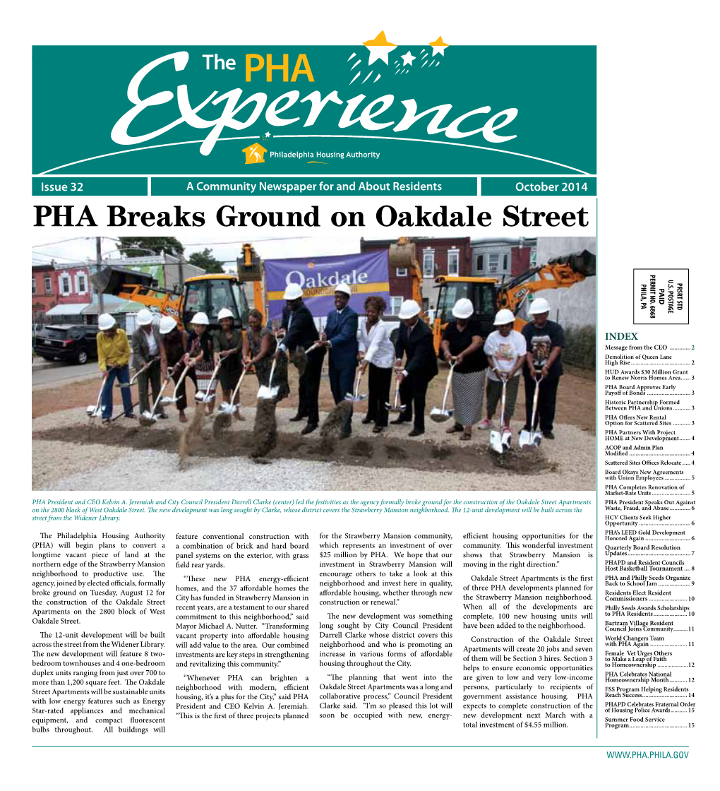 PHA Breaks Ground on Oakdale Street