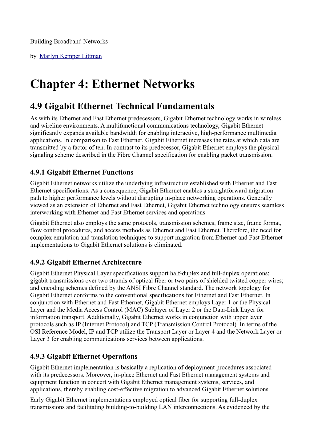 Ethernet Networks