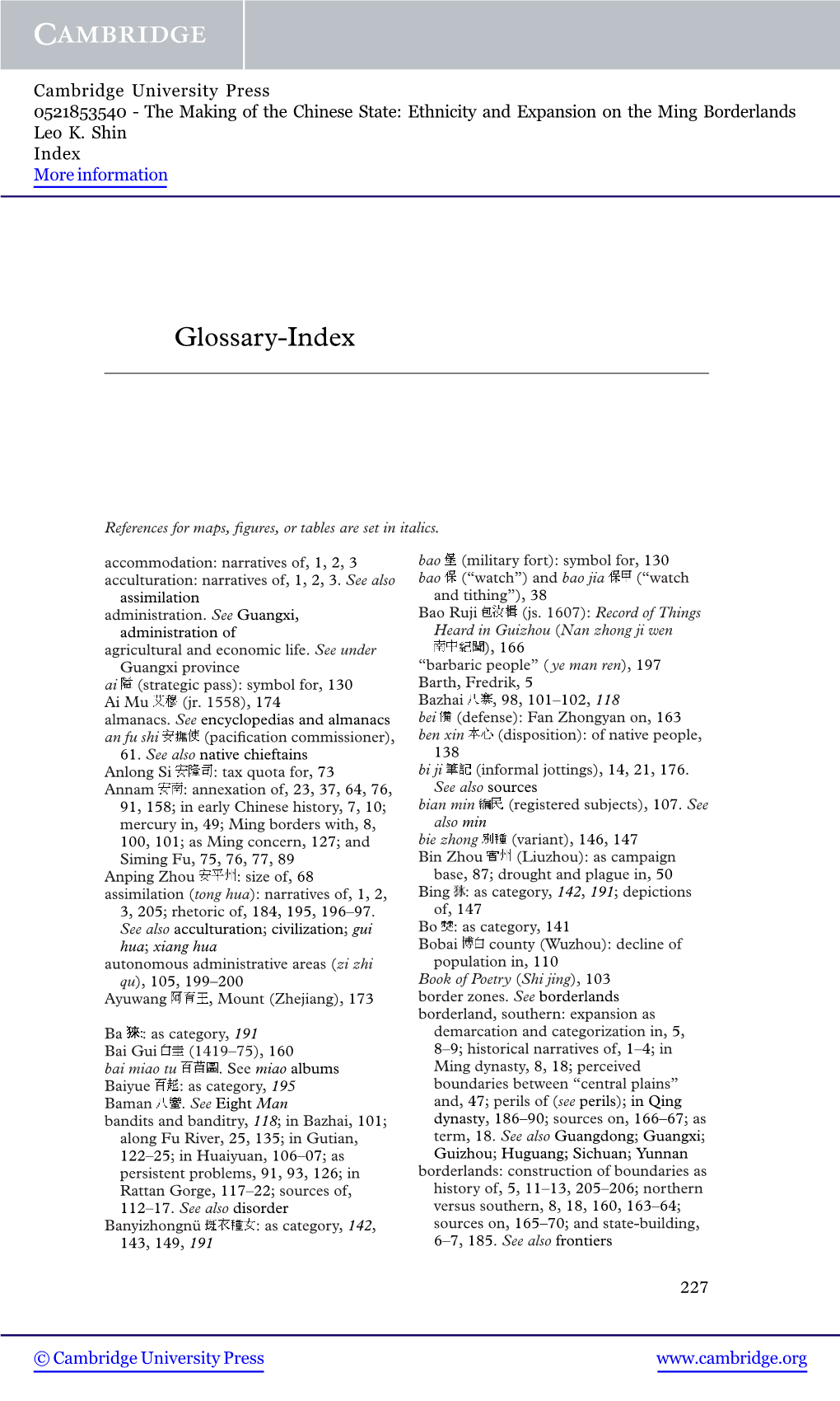 Glossary-Index