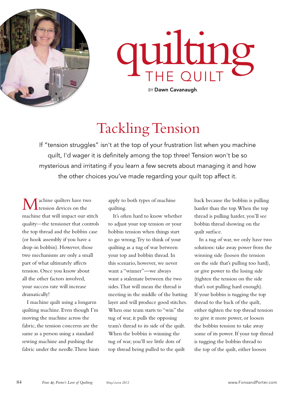 Quilting the Quilt: Tackling Tension