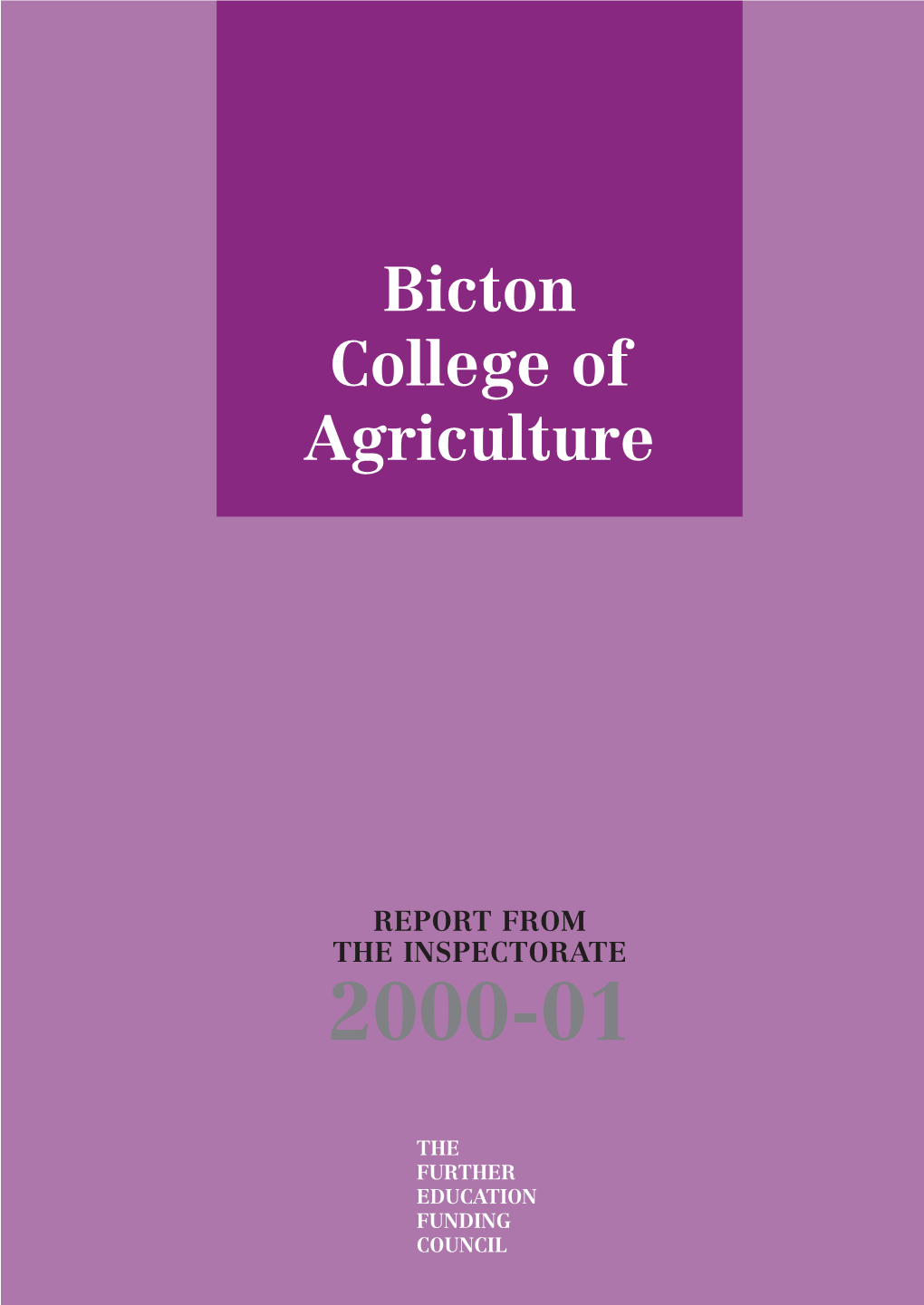 Bicton College of Agriculture Inspection Report