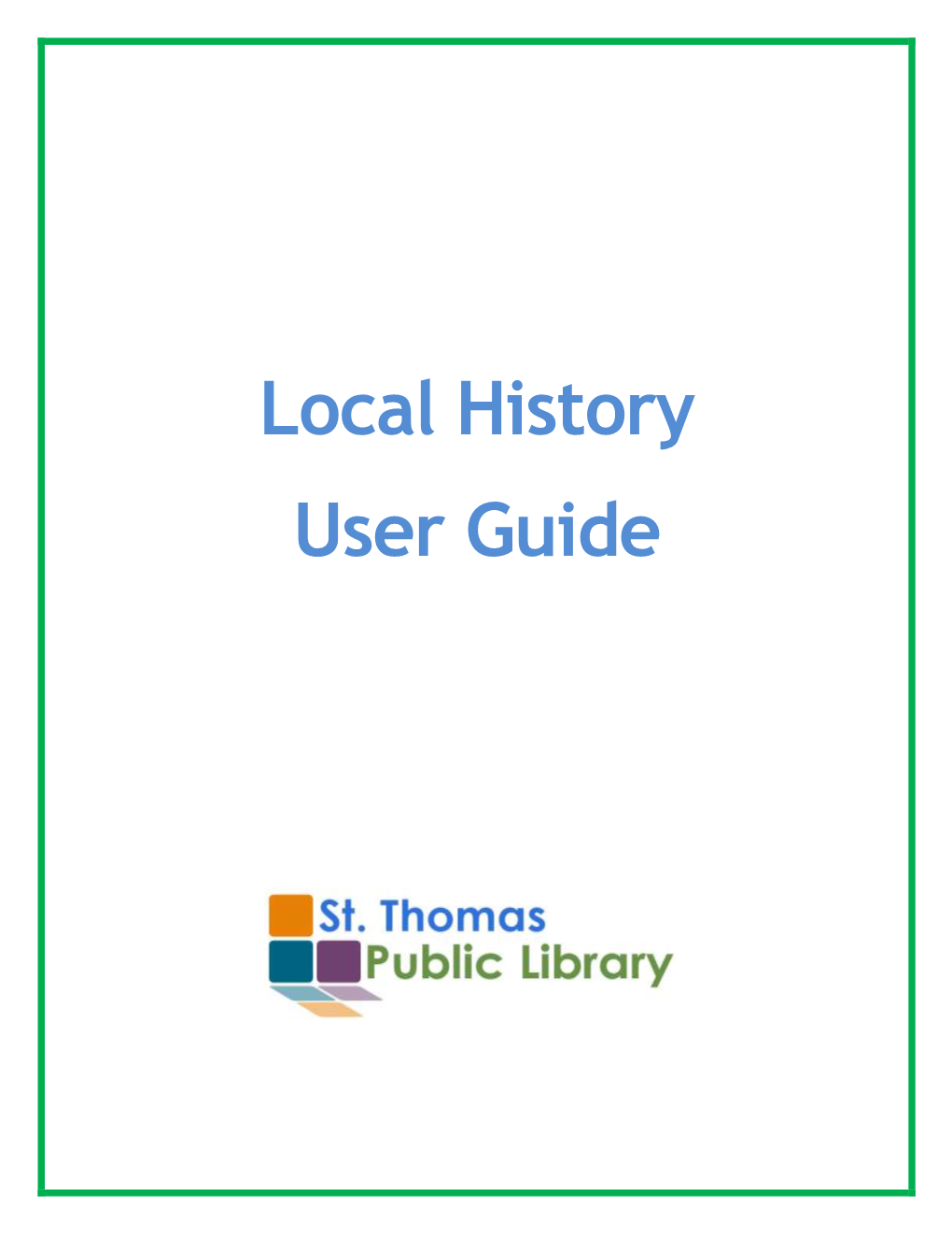 Local History User Guide