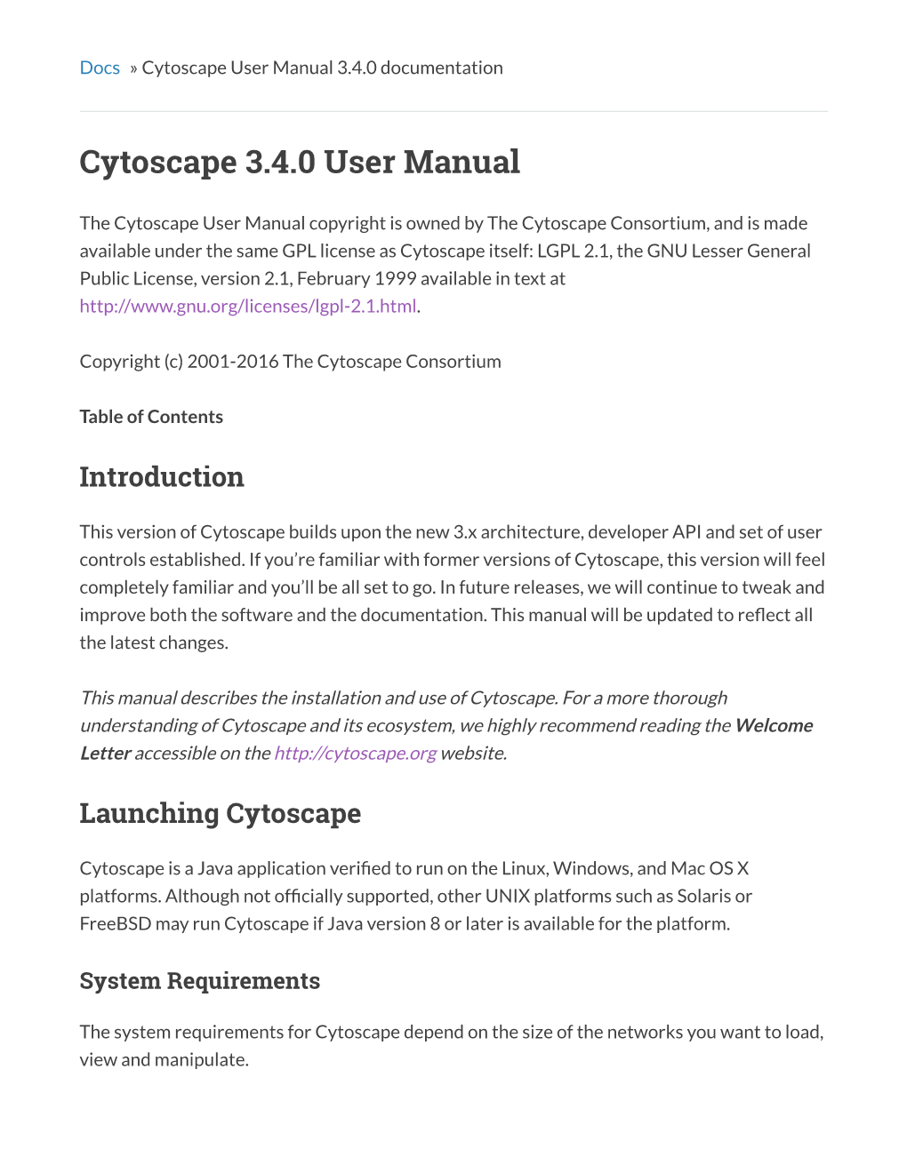 Cytoscape 3.4.0 User Manual