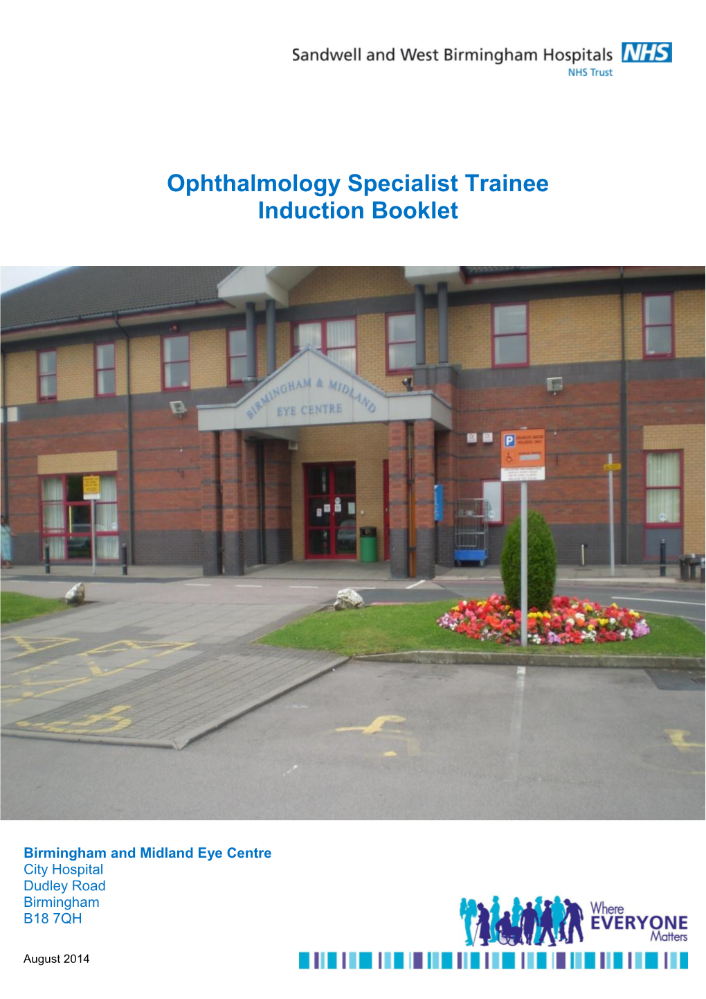 Ophthalmology Specialist Trainee Induction Booklet