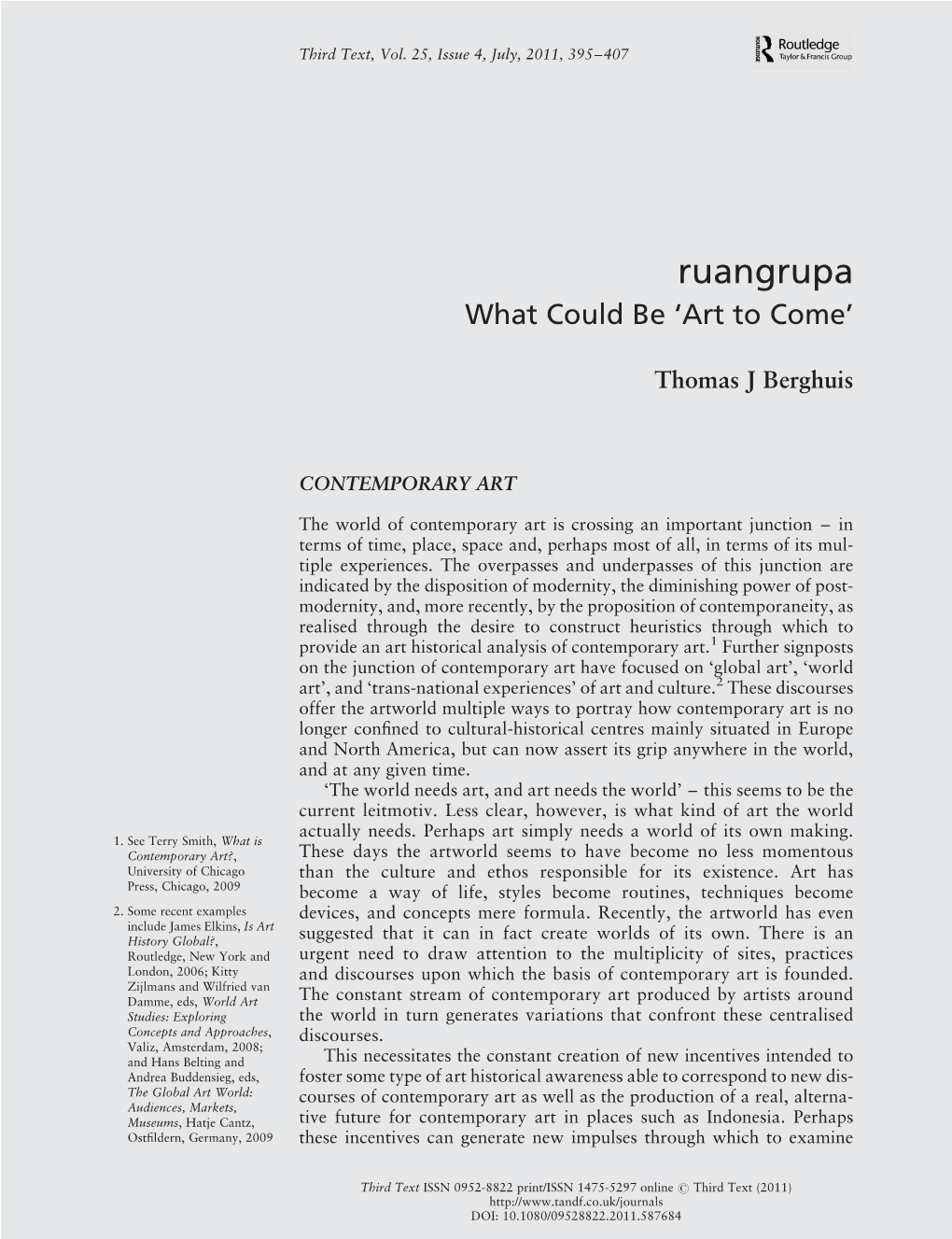 Ruangrupa What Could Be ‘Art to Come’
