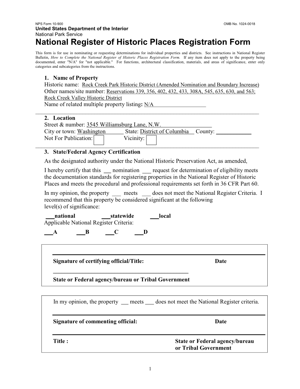 National Register of Historic Places Registration Form