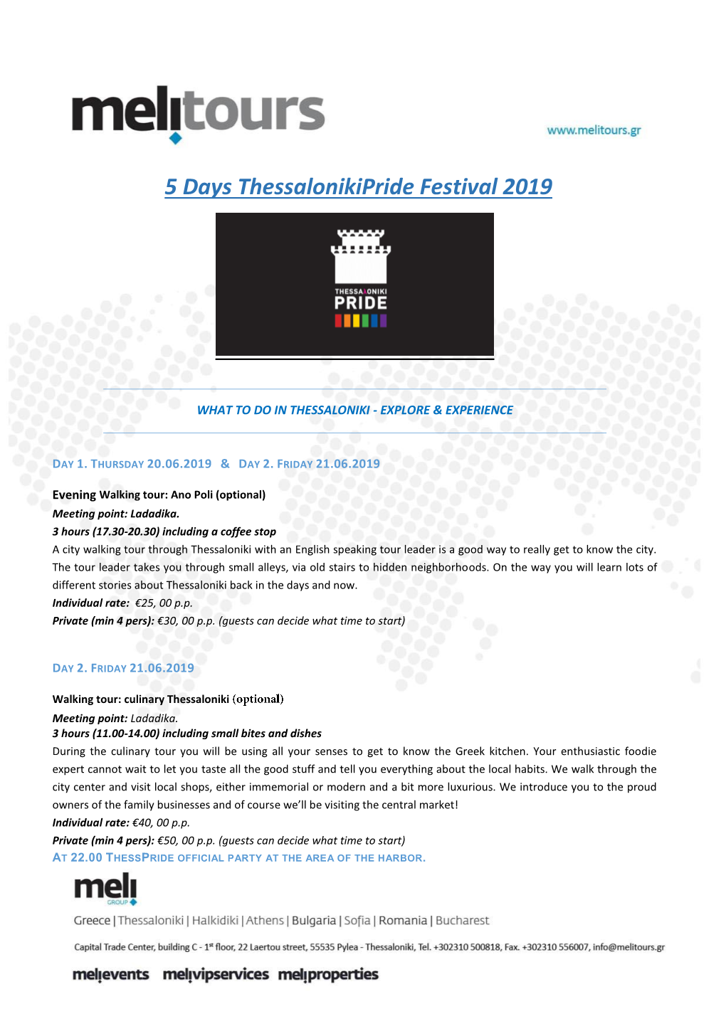 5 Days Thessalonikipride Festival 2019