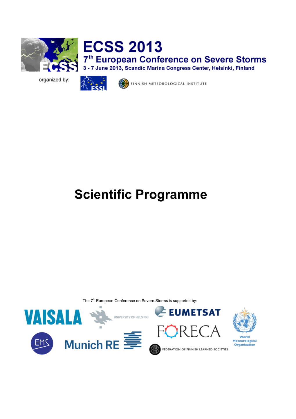 7Th ECSS Conference Programme