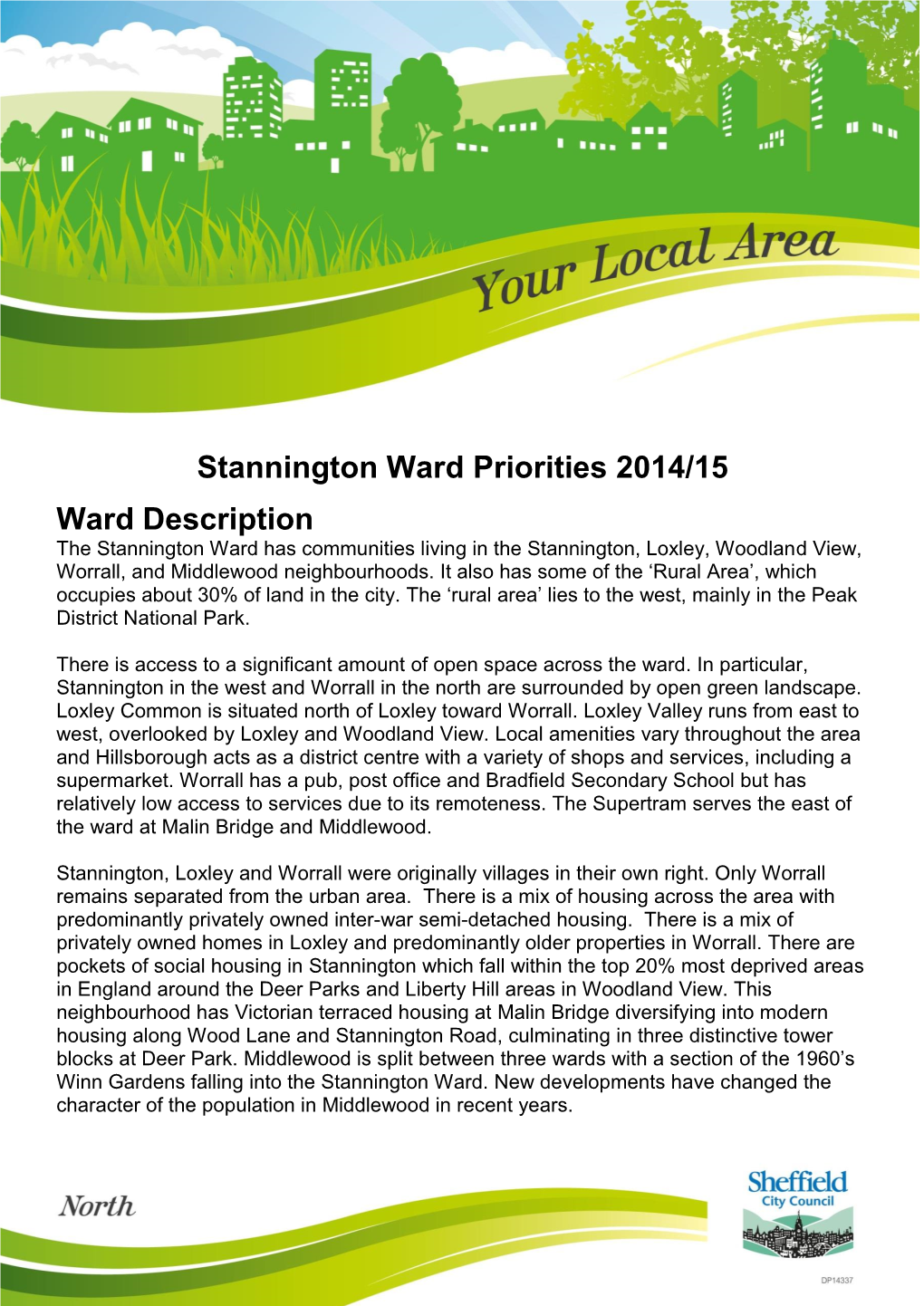 Stannington Ward Priorities 2014-15