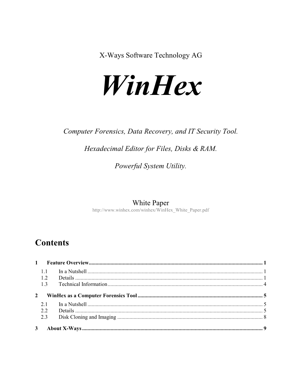 Winhex White Paper