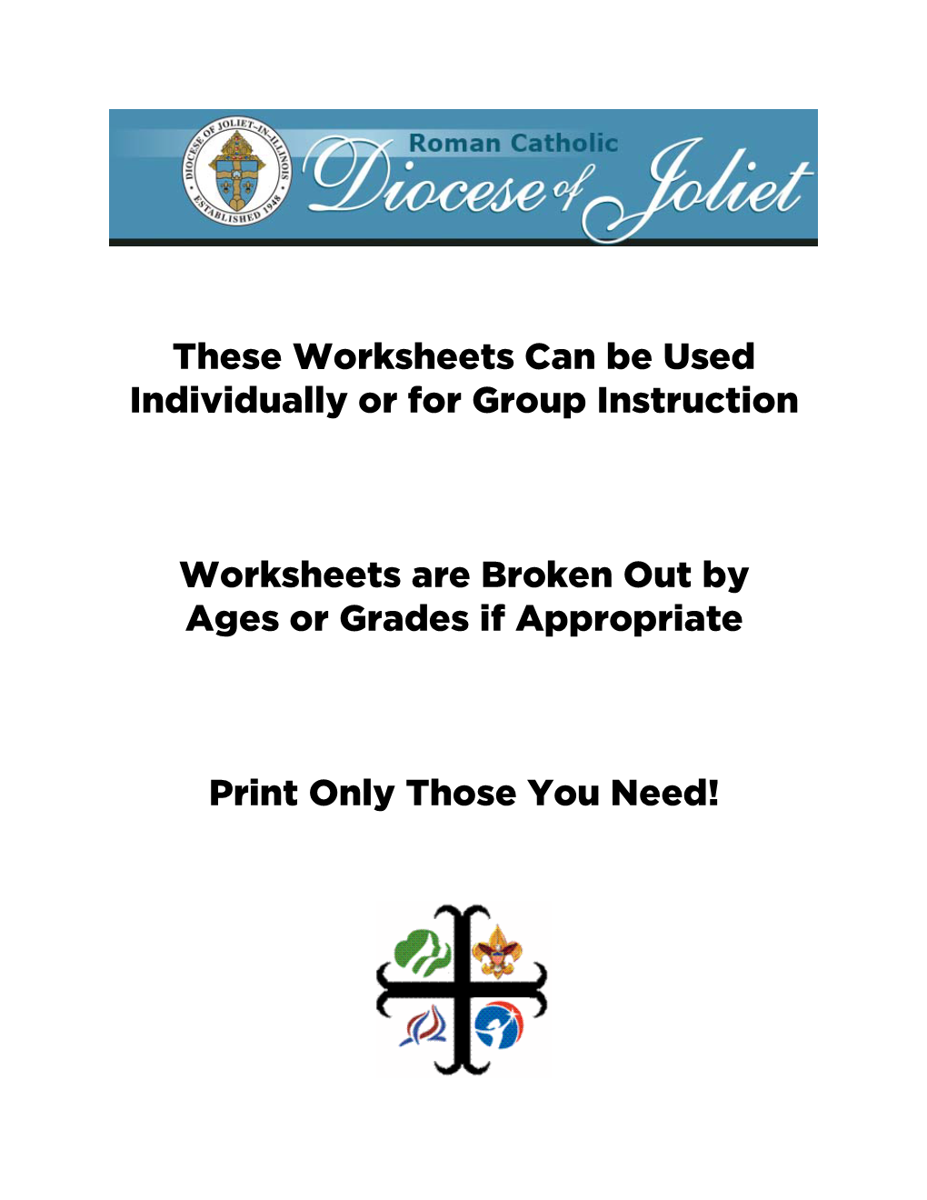 These Worksheets Can Be Used Individually Or for Group Instruction