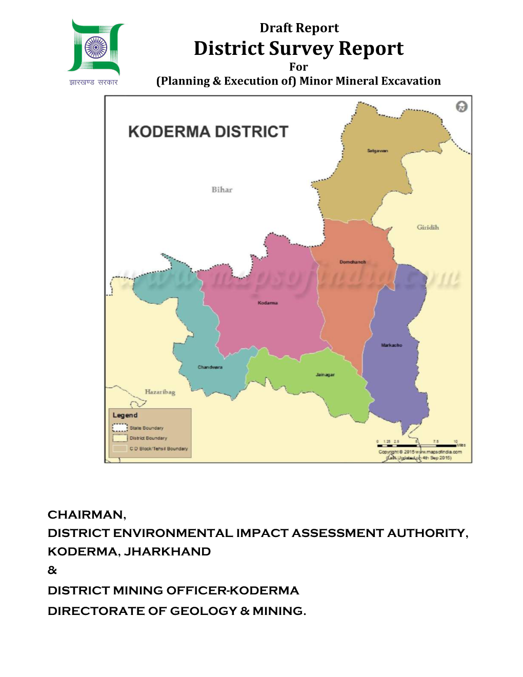 District Survey Report of Minor Mineral Excavation