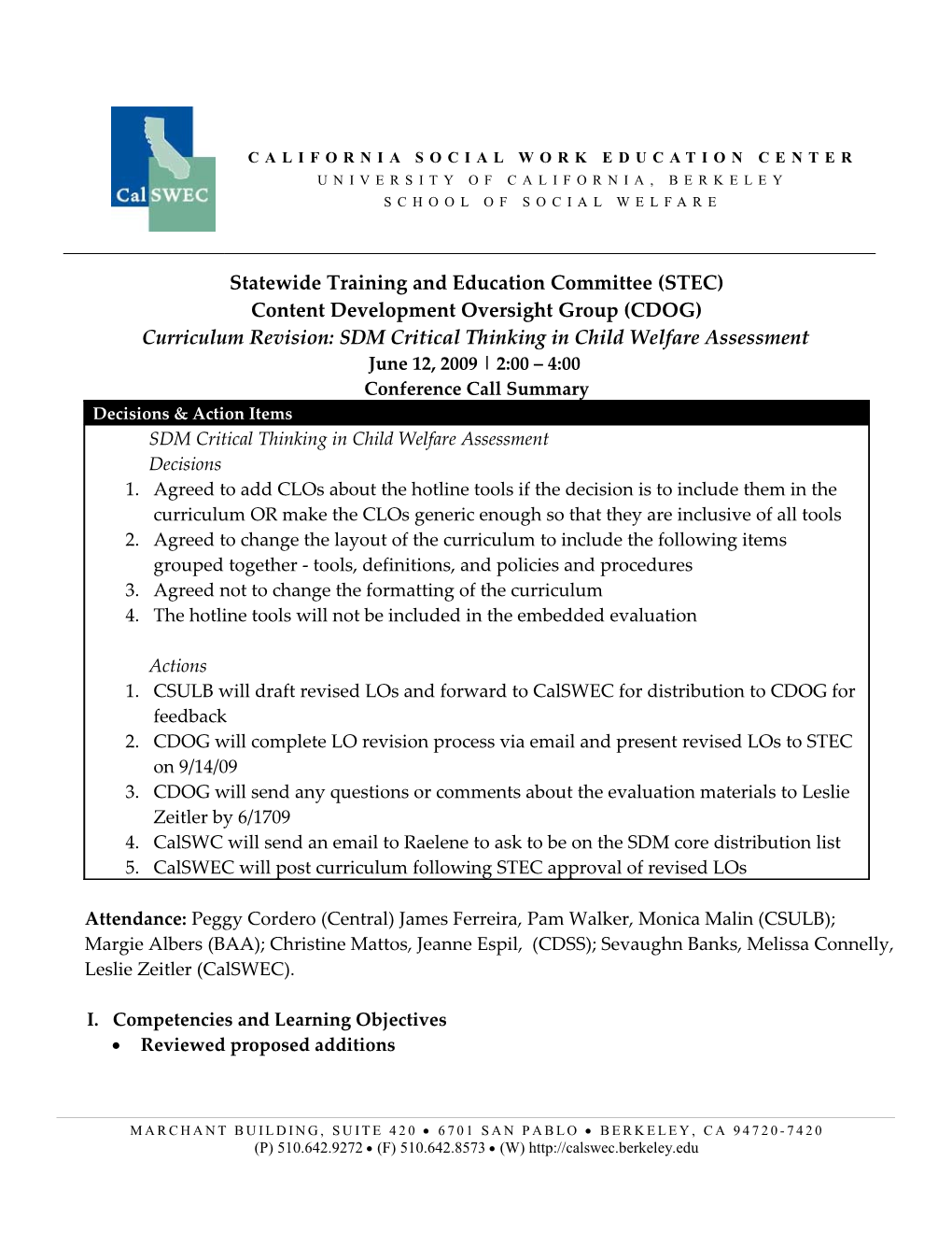 Standardized Core Curriculum Advisory Committee Meeting 9-21-00 s1