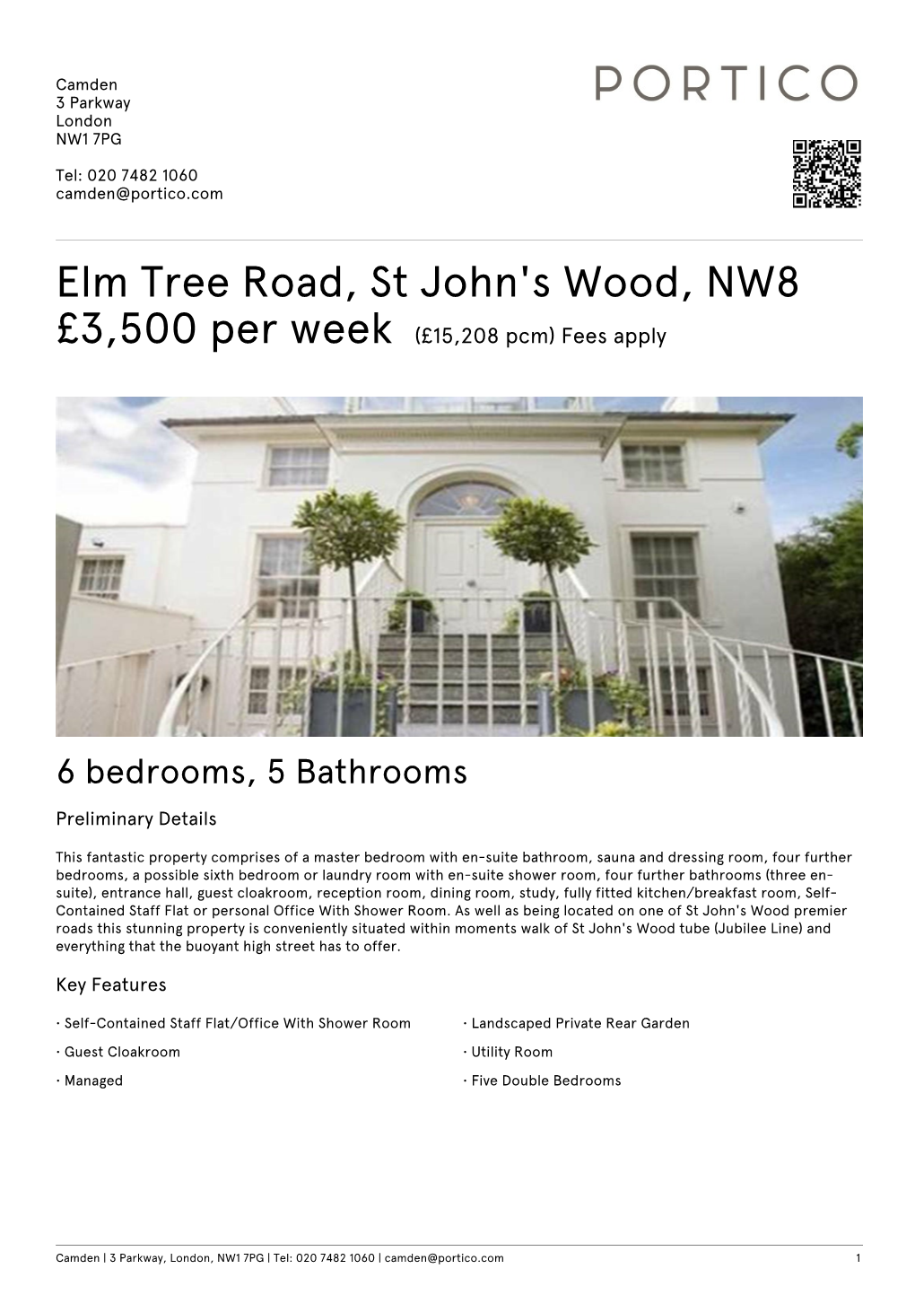 Elm Tree Road, St John's Wood, NW8