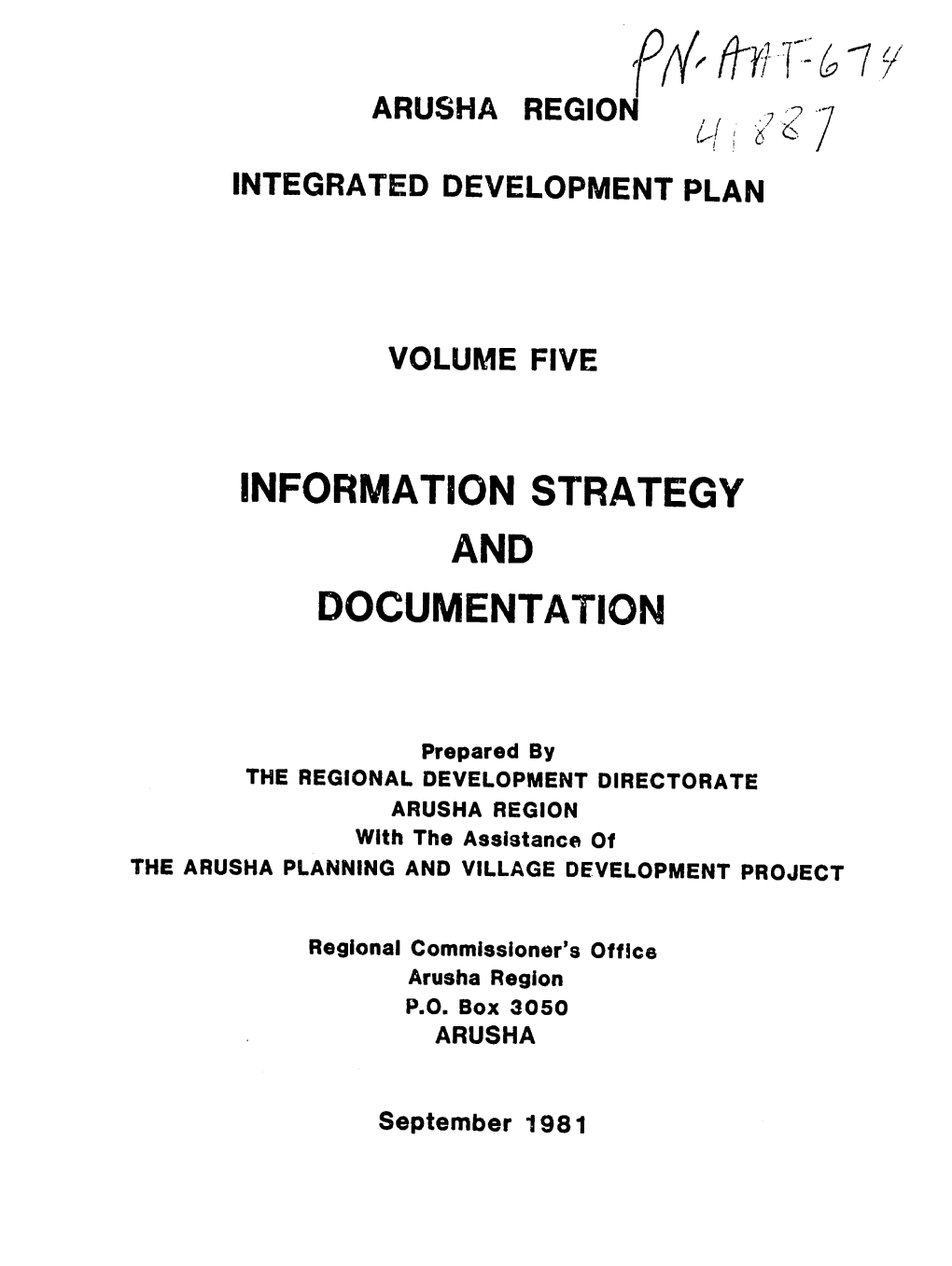 Information Strategy and Documentation