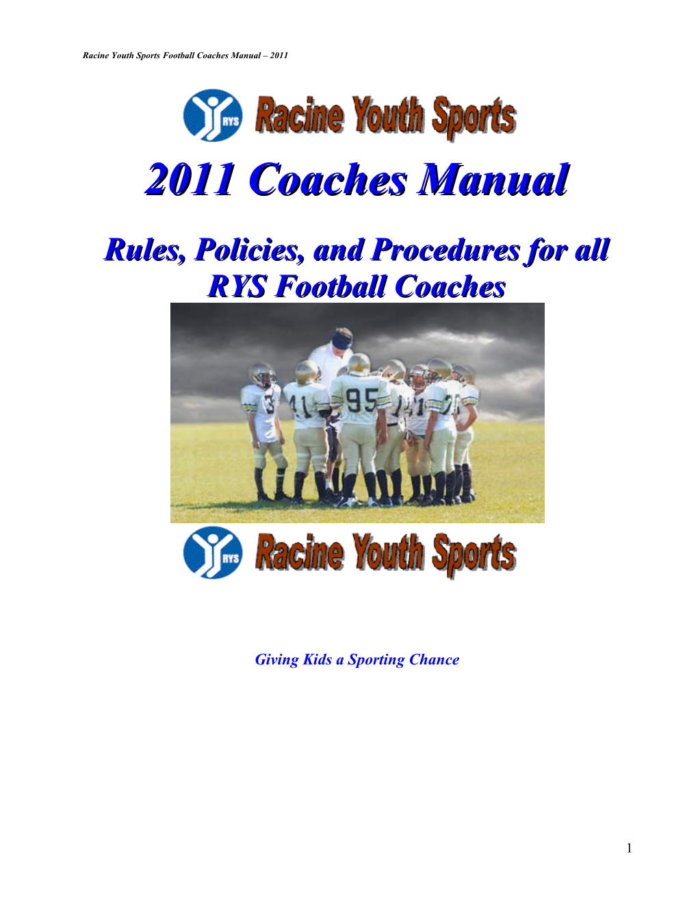 2001 WIAA Football Rules Book